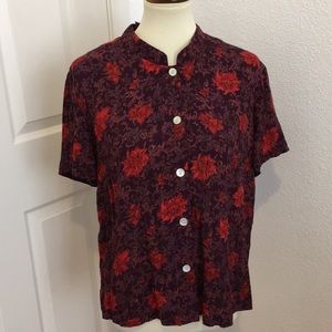 Floral print light weight blouse